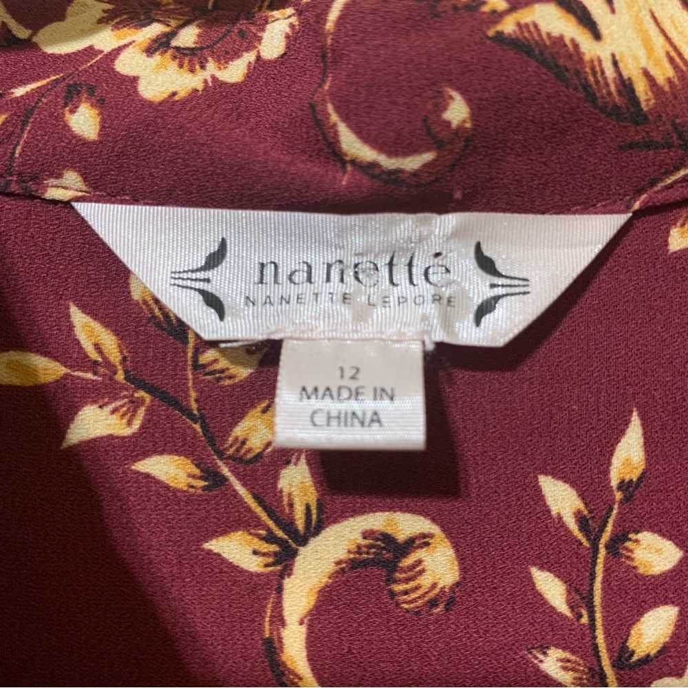 Nanette Lepore Pleated Chiffon Shirt Dress-Size 12 NWOT - Picture 5 of 6